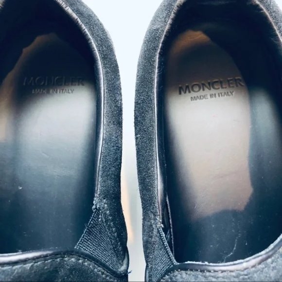 Moncler Suede Slip On Platform Sneakers - Picture 4 of 5